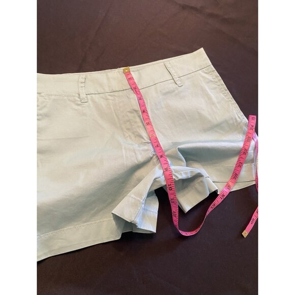 J. Crew Stretch Blue Green Dock Low-Rise Chino Shorts Sz 4 Casual Preppy - Picture 5 of 7